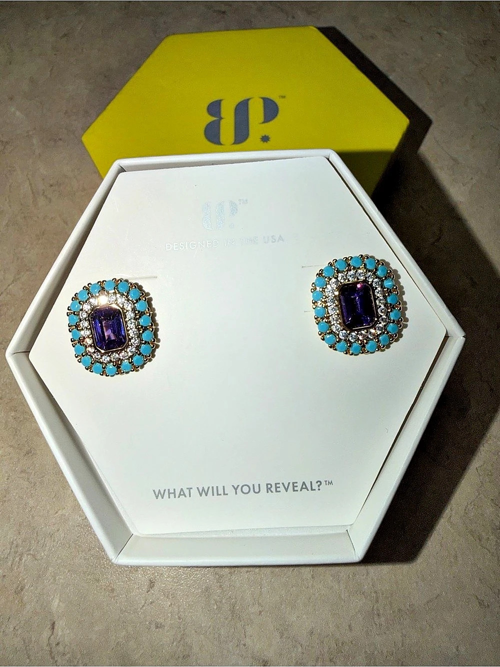 Bomb Party Earrings-After The Storm Purple Topaz on Gold ER43784